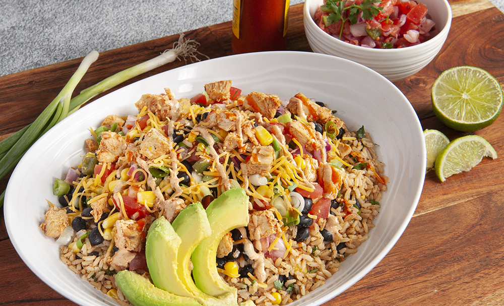 Chop5 salads & bowls are the best in Columbus featuring the Mexican Bowl which is great for New Year's Resolutions.