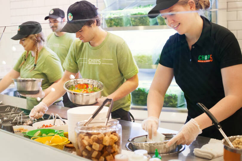 Chop5 salads and bowls are the best - great career opportunities